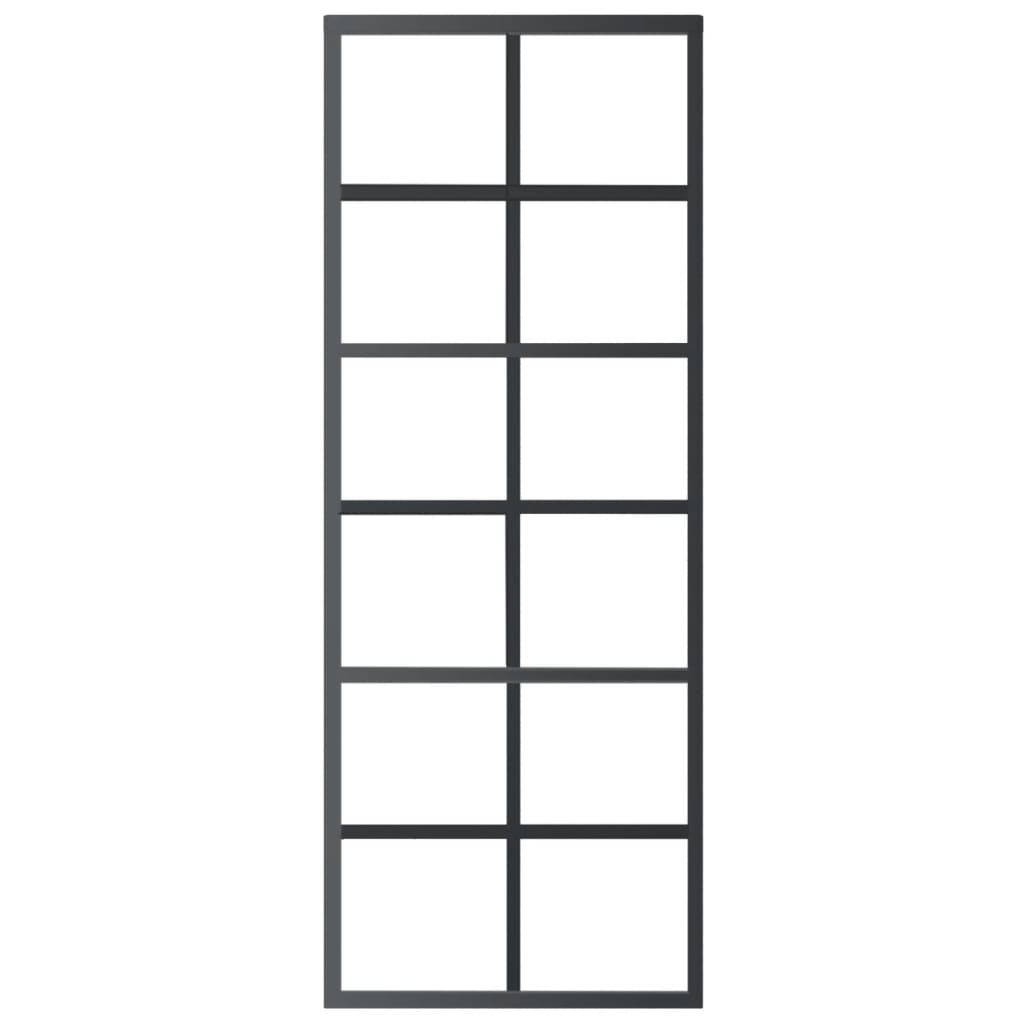 Schuifdeur Met Beslag 76X205 Cm Aluminium En Esg-Glas