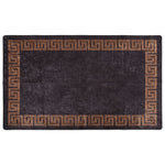 Vloerkleed Wasbaar Anti-Slip En Goudkleurig Zwart