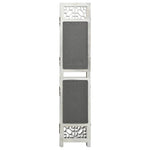 Kamerscherm Met 3 Panelen Stof Grijs