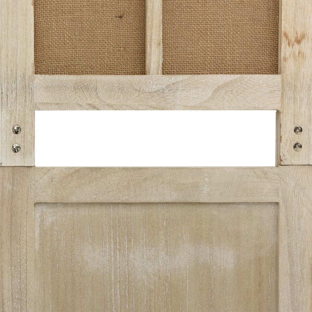 Kamerscherm Met 4 Panelen Stof Bruin