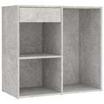 Kaptafel Met 2 Kastjes En Led's Bewerkt Hout Betongrijs