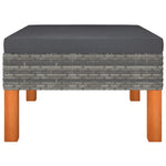 7-Delige Loungeset Poly Rattan En Eucalyptushout