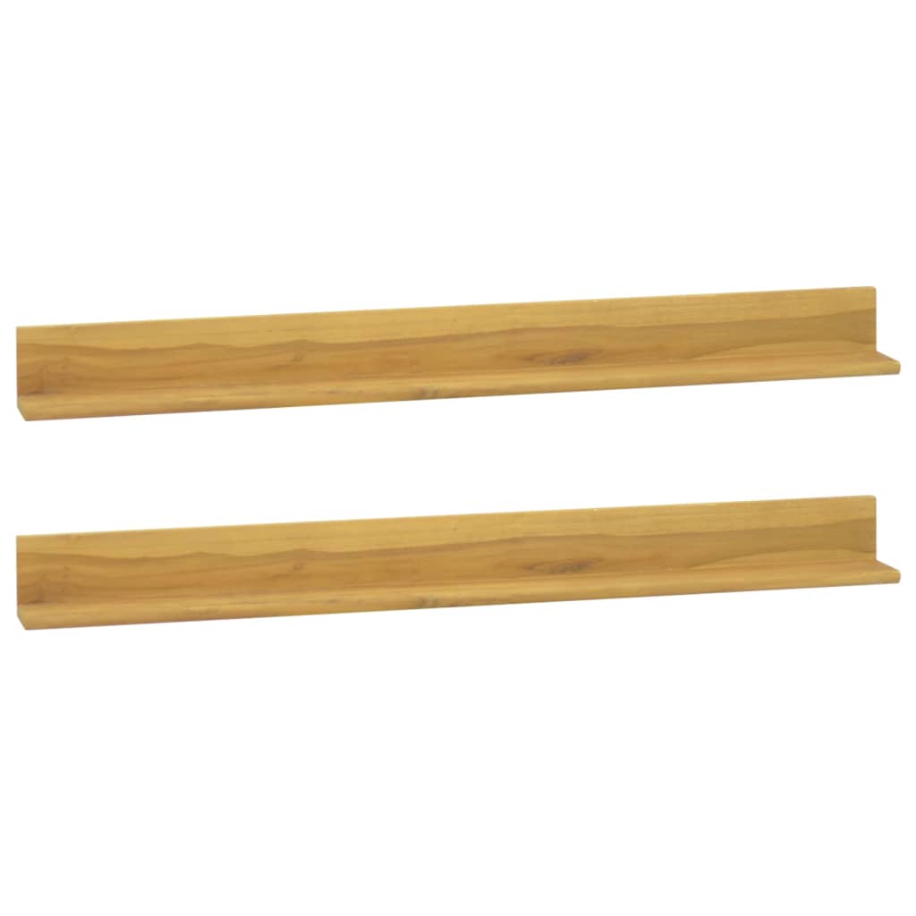 Wandschappen 2 St 90X10X10 Cm Massief Teakhout