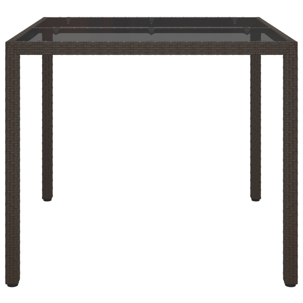 Tuintafel Gehard Glas En Poly Rattan