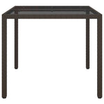 Tuintafel Gehard Glas En Poly Rattan