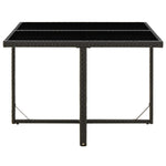 Tuintafel 09X07X74 Cm Poly Rattan En Glas