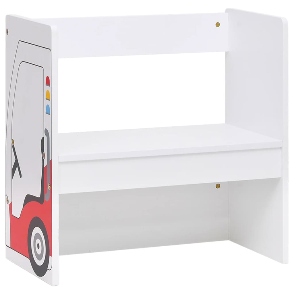 3-Delige Kindertafel- En Stoelenset Politieauto-Ontwerp Mdf
