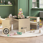 3-Delige Kindertafel- En Stoelenset Politieauto-Ontwerp Mdf
