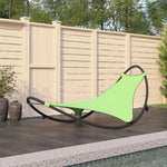 Ligbed Schommelend Met Wieltjes Staal En Textileen Stof