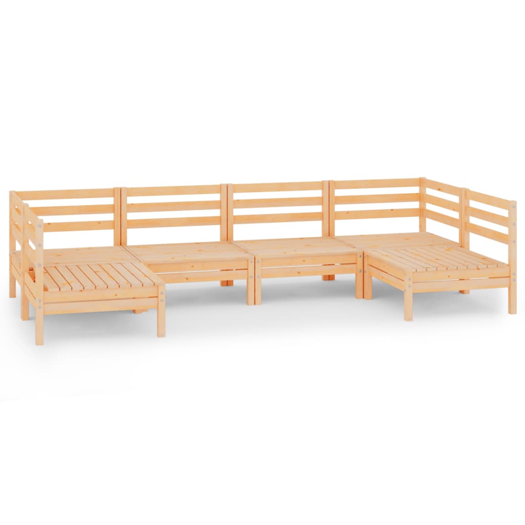 6-Delige Loungeset Massief Grenenhout