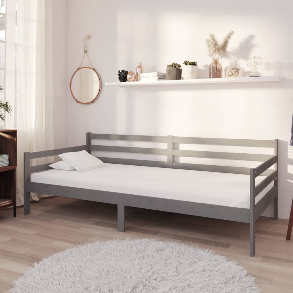 Slaapbank Met Matras Massief Grenenhout 90X200 Cm