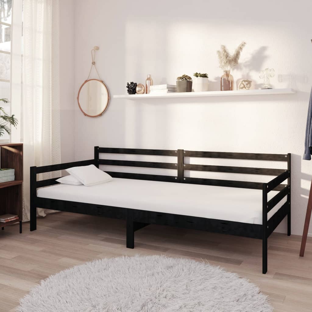 Slaapbank Met Matras Massief Grenenhout 90X200 Cm