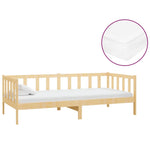 Slaapbank Met Matras Massief Grenenhout 90X200 Cm