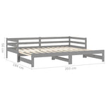 Slaapbank Uitschuifbaar Massief Grenenhout 2X(90X200) Cm