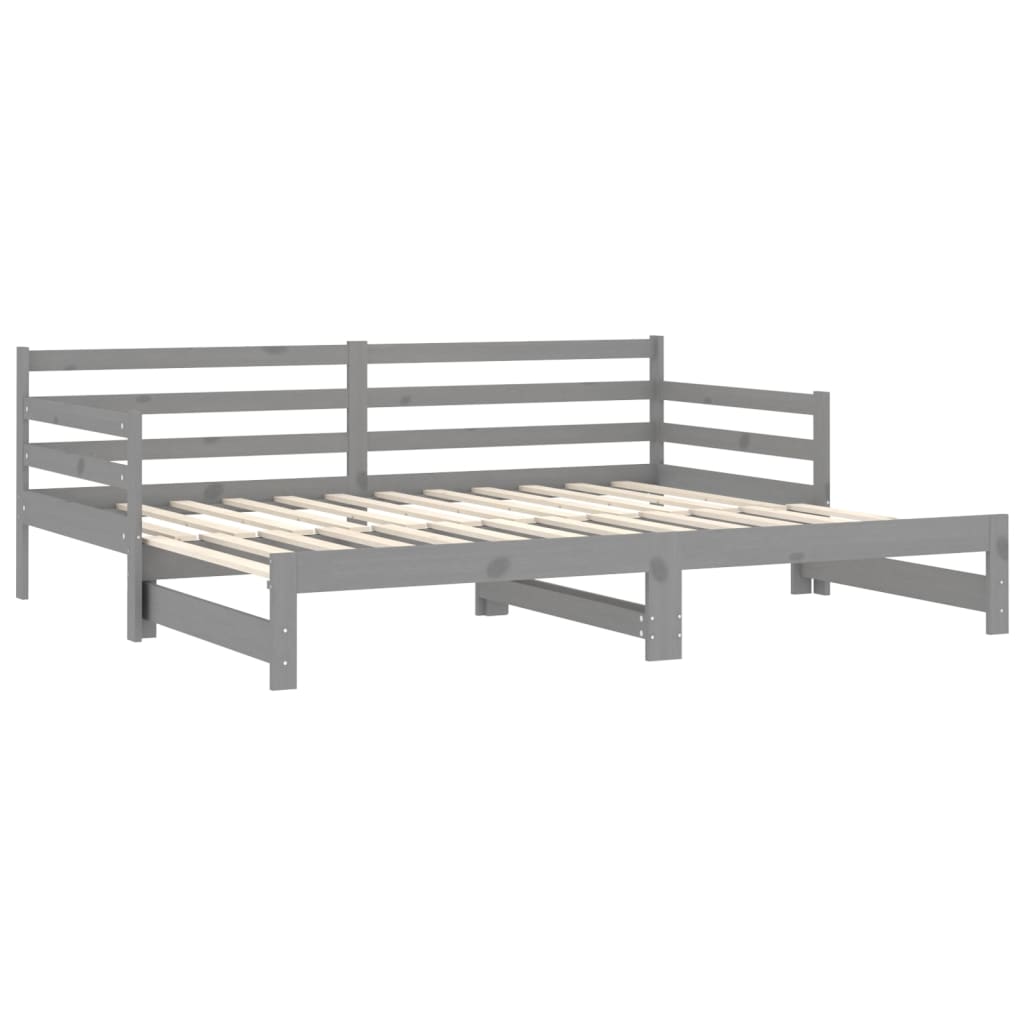 Slaapbank Uitschuifbaar Massief Grenenhout 2X(90X200) Cm