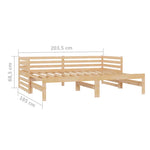 Slaapbank Uitschuifbaar Massief Grenenhout 2X(90X200) Cm