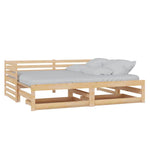 Slaapbank Uitschuifbaar Massief Grenenhout 2X(90X200) Cm