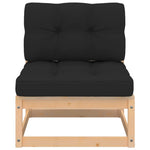 7-Delige Loungeset Met Kussens Massief Grenenhout