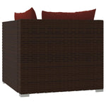 Bank 2-Zits Met Kussens Poly Rattan