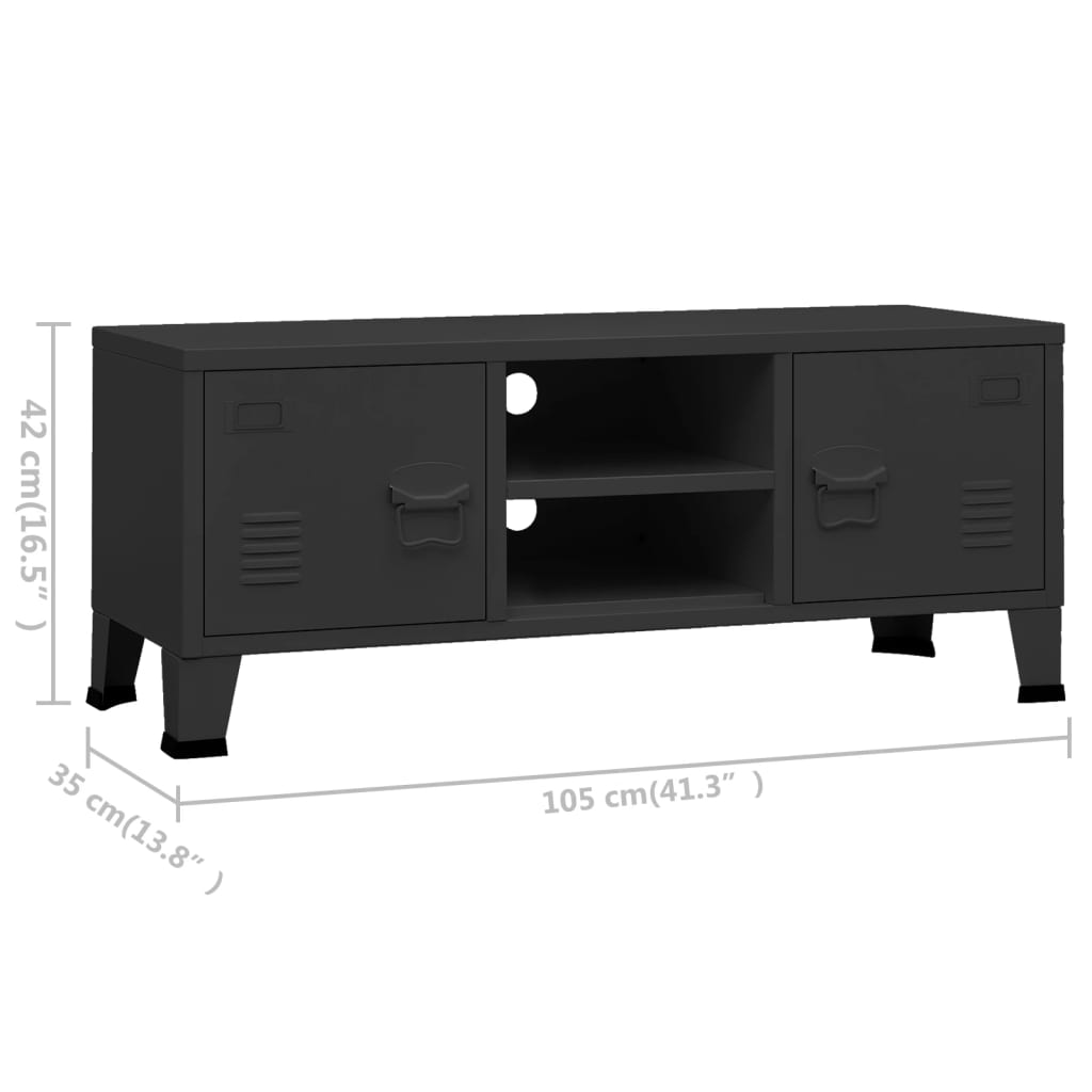 Tv-Meubel Industrieel 05X35X42 Cm Metaal