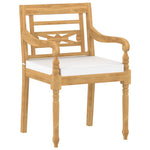 Stoelen Batavia Met Kussens Massief Teakhout