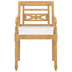 Stoelen Batavia Met Kussens Massief Teakhout