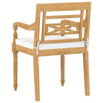 Stoelen Batavia Met Kussens Massief Teakhout