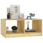 809906Salontafel 75X50X33,5 Cm Massief Hout Grenen