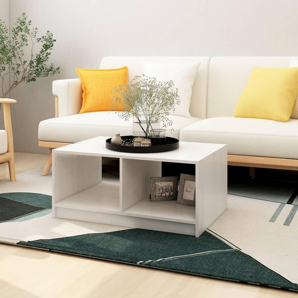 809906Salontafel 75X50X33,5 Cm Massief Hout Grenen