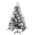 Kerstboom Met Dennenappels En Sneeuw 150 Cm Pvc En Pe