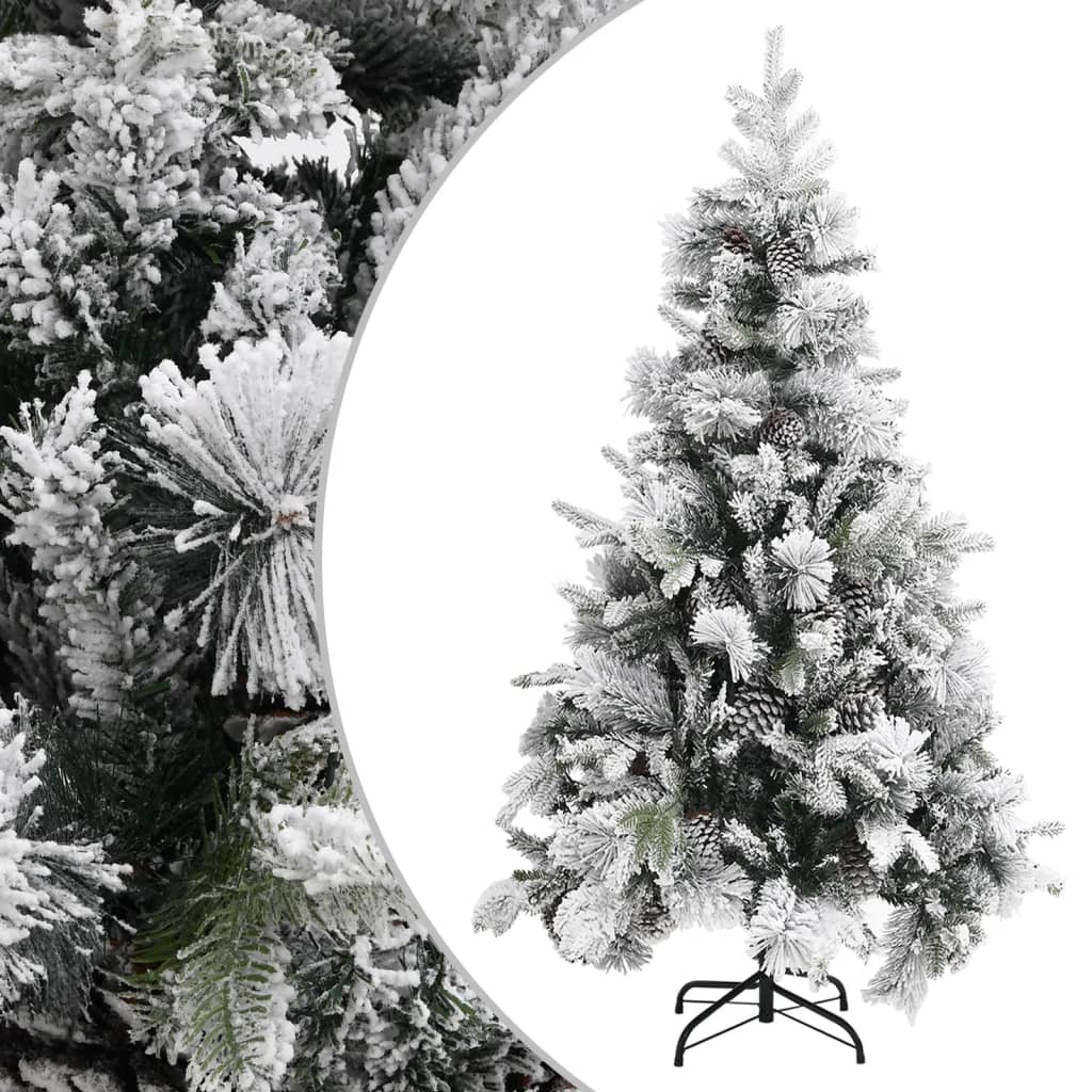 Kerstboom Met Dennenappels En Sneeuw 150 Cm Pvc En Pe