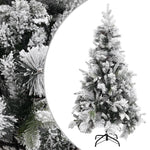 Kerstboom Met Dennenappels En Sneeuw 150 Cm Pvc En Pe