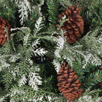 Kerstboom Met Dennenappels 120 Cm Pvc En Pe Groen En Wit