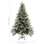 Kerstboom Met Dennenappels 120 Cm Pvc En Pe Groen En Wit