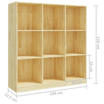Boekenkast / Kamerscherm 104X33,5X110 Cm Massief Grenenhout