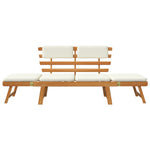 Tuinbank Met Kussens 2-In-1 190 Cm Massief Acaciahout