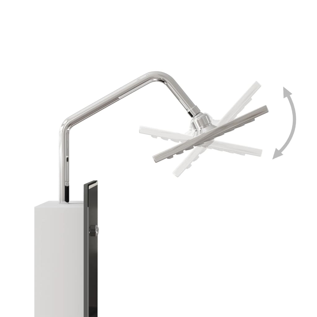 Douchepaneel 18X45,5X130 Cm Glas Zwart