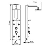 Douchepaneel 25X43X110 Cm Zilverkleurig