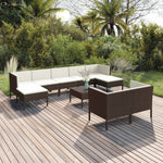 6-Delige Loungeset Met Kussens Poly Rattan Bruin