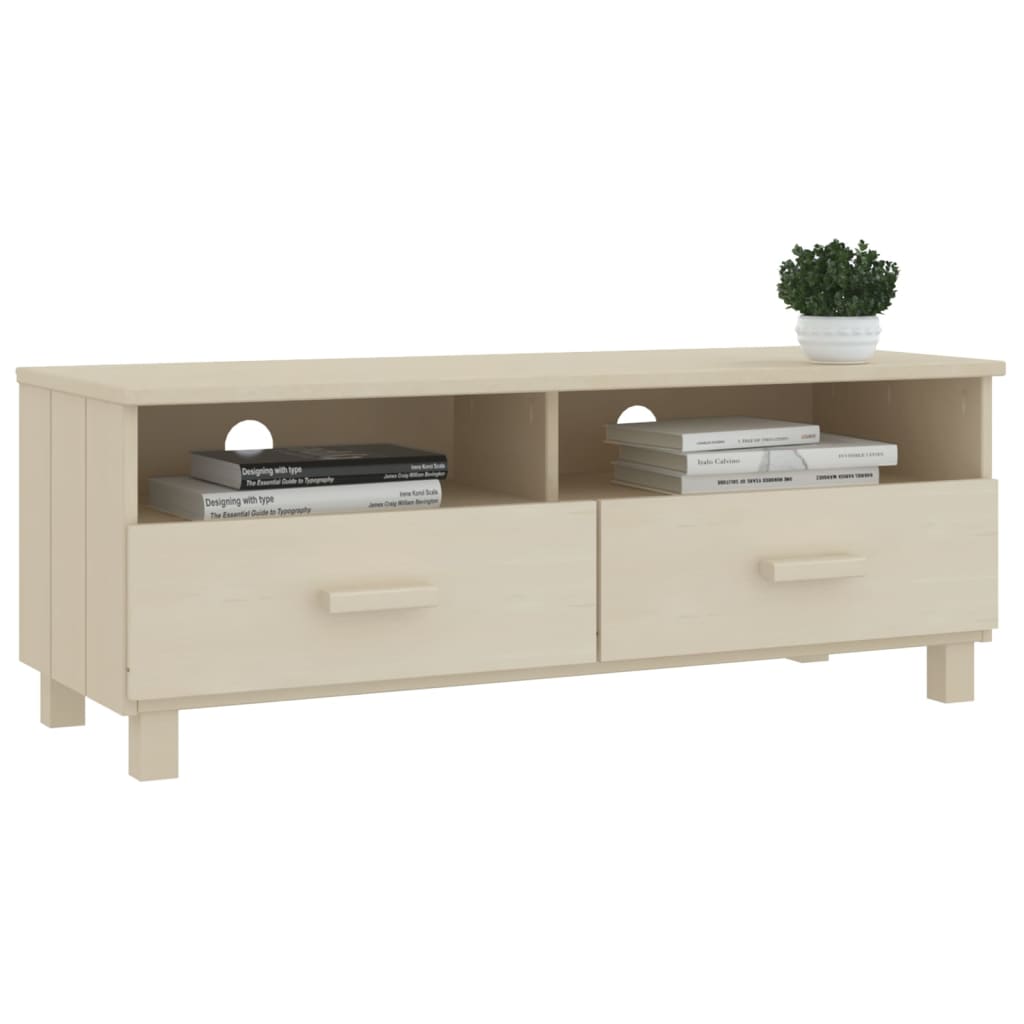 Tv-Meubel Hamar 06X40X40 Cm Massief Grenenhout