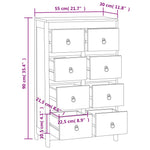 Ladekast 55X30X90 Cm Massief Teakhout