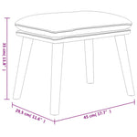 Voetenbank 45X29,5X35 Cm Stof En Kunstleer