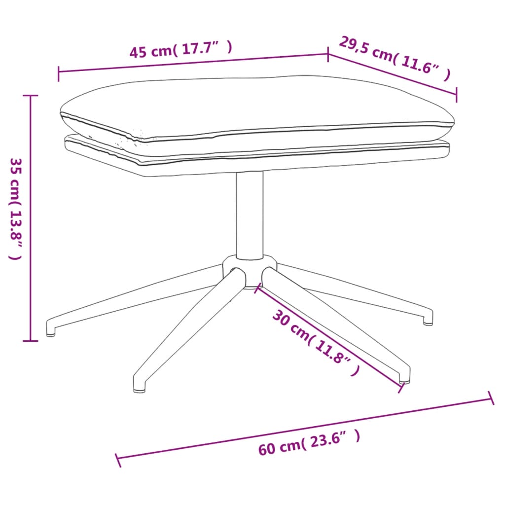 Voetenbank 60X60X35 Cm Stof