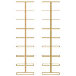 Wijnrekken 2 St Voor 9 Flessen Wandmontage Ijzer Kleurig Goud