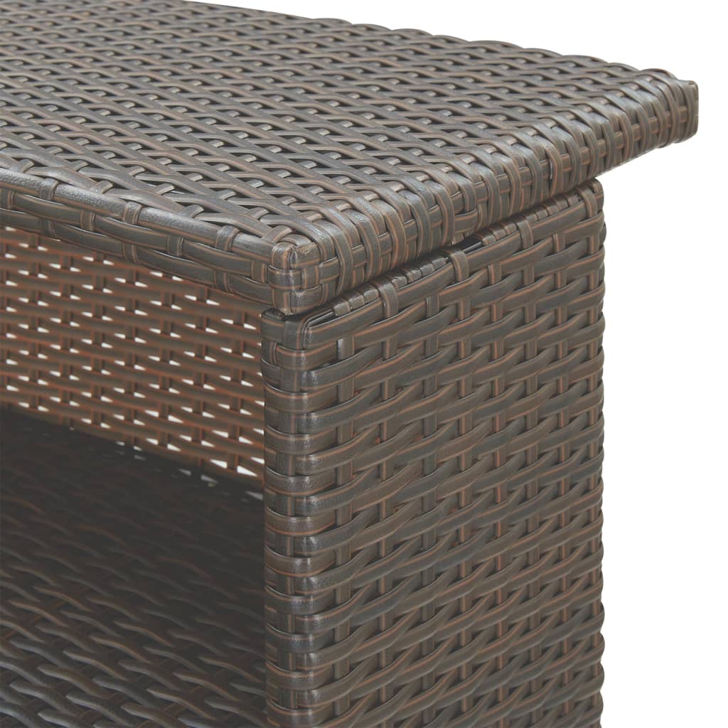 3-Delige Tuinbarset Met Kussens Poly Rattan