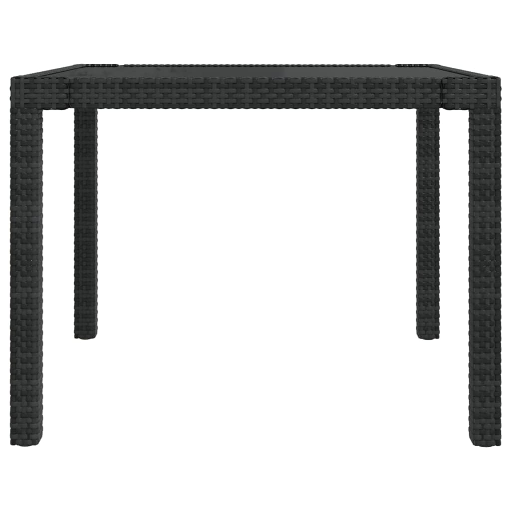 -Delige Tuinset Met Kussens Poly Rattan Zwart