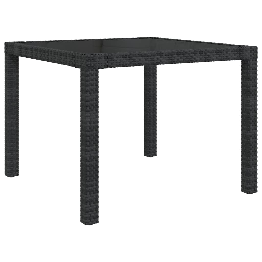-Delige Tuinset Met Kussens Poly Rattan Zwart