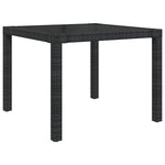 -Delige Tuinset Met Kussens Poly Rattan Zwart