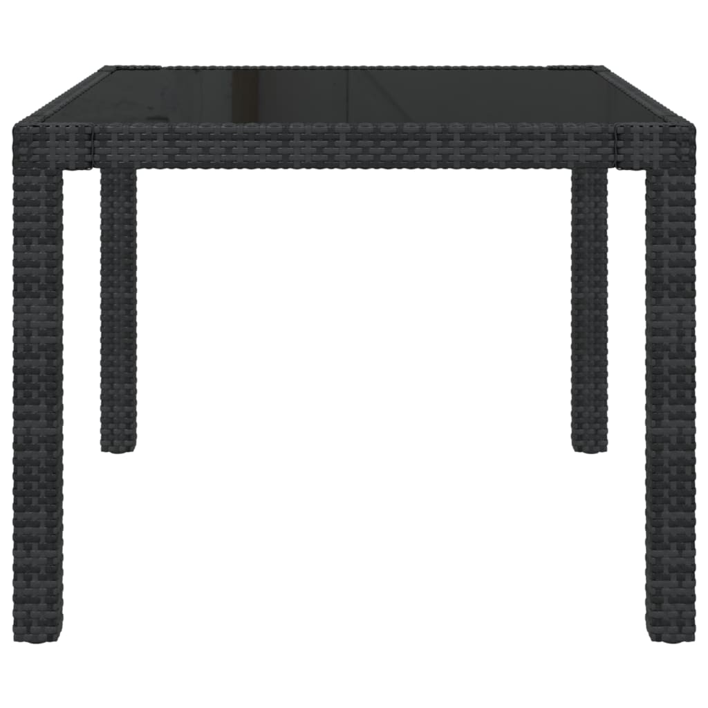 -Delige Tuinset Met Kussens Poly Rattan Zwart