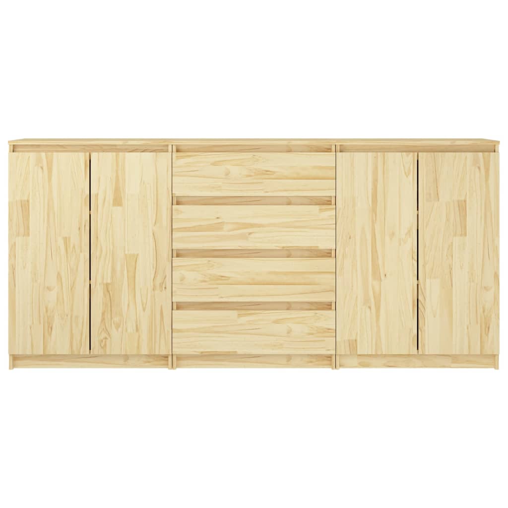 Bijzetkasten 3 St Massief Grenenhout